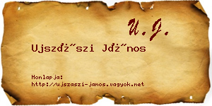 Ujszászi János névjegykártya